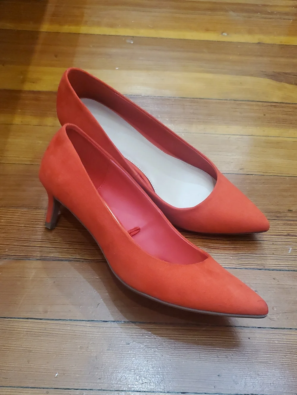 Faux Suede Kitten Heel